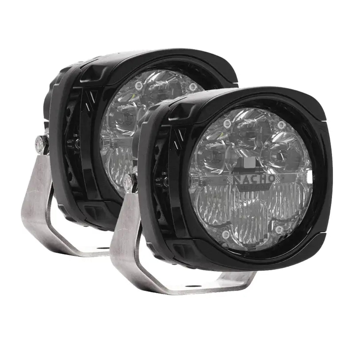 NACHO Quatro SAE Fog/Spot Combo White Projection - Street Legal 3-N-1 Lighting Pair