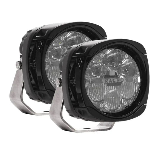 NACHO Quatro SAE Fog/Spot Combo White Projection - Street Legal 3-N-1 Lighting Pair